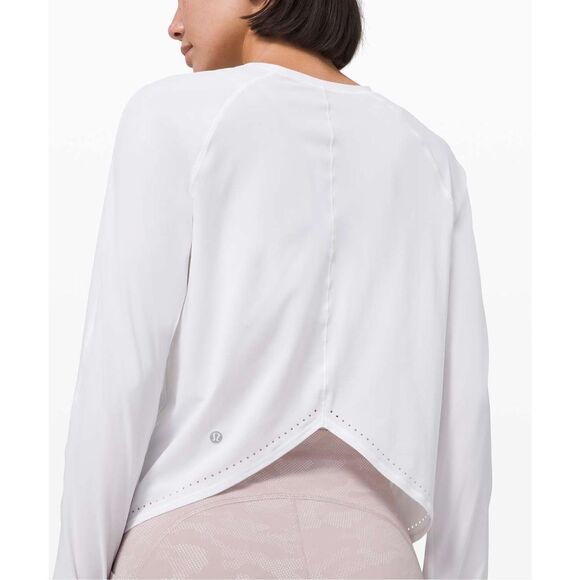 Lululemon Rise and Run Long Sleeve Shirt White - Picture 1 of 9